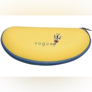 NEW Unused Vogue Yellow Kids Eyewear Eyeglass Sunglass Zippered Yellow Case
